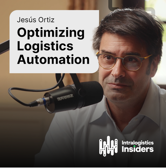 Jesús Ortiz from Orbel Grupo discussing intralogistics automation, robotics and process optimization.